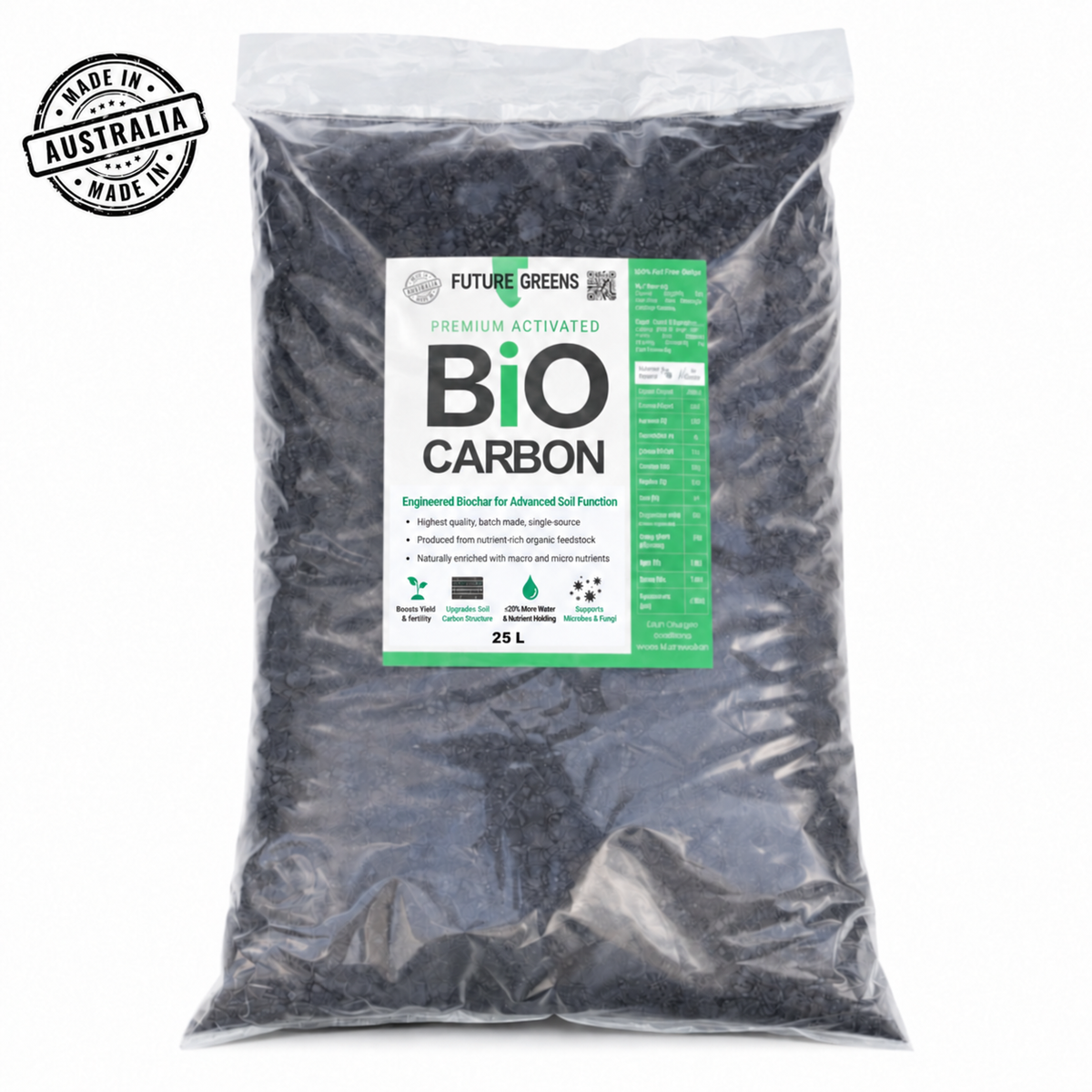BIOCARBON - Premium Biochar (Engineered Carbon for Soil)