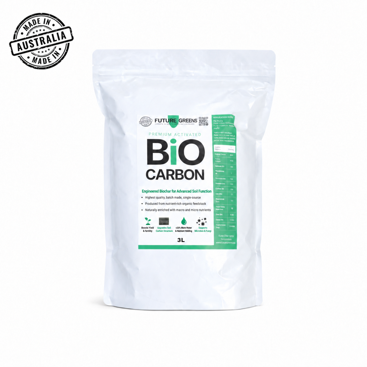 BIOCARBON - Premium Biochar (Engineered Carbon for Soil)