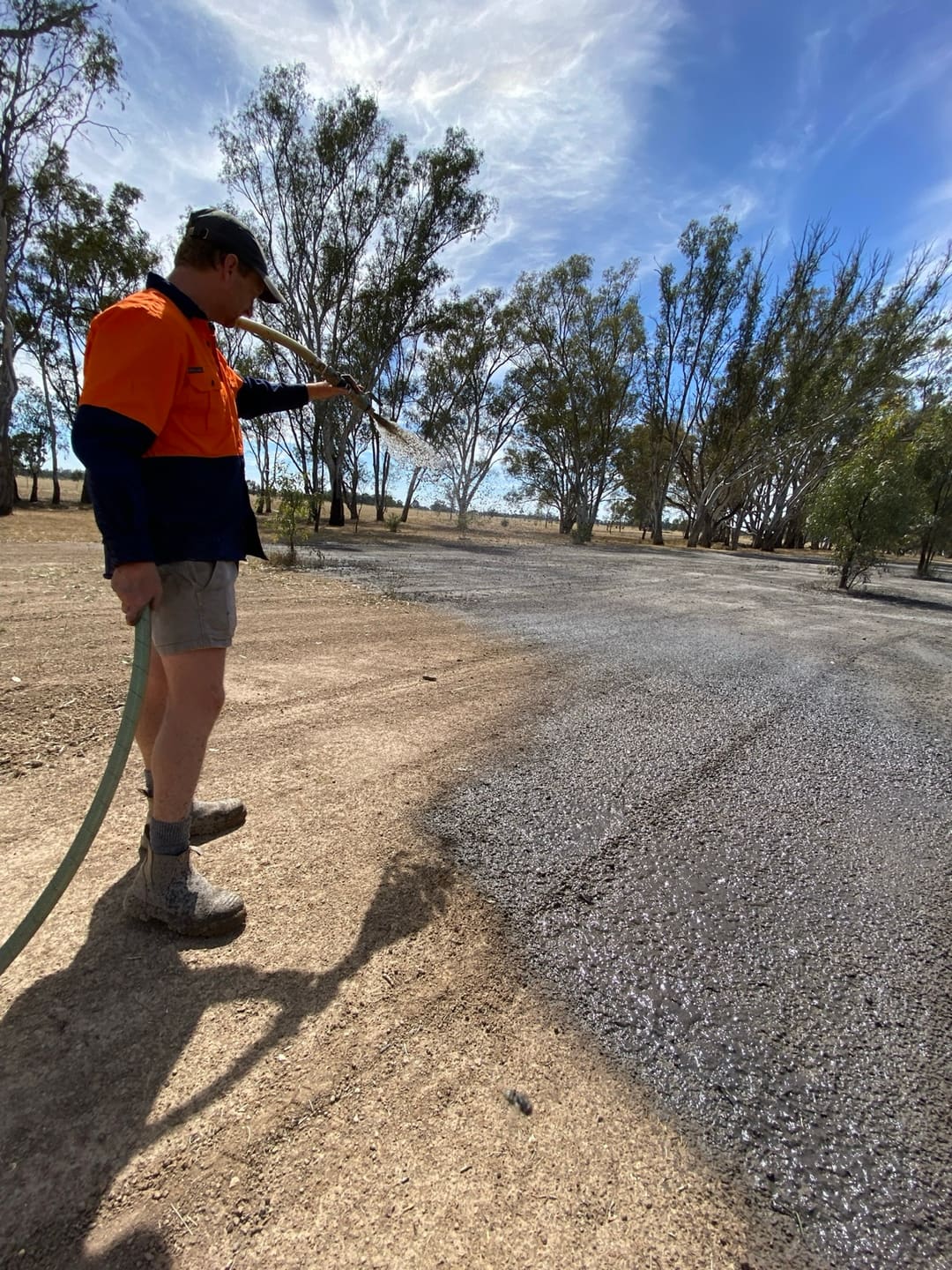On-site soil treatment application